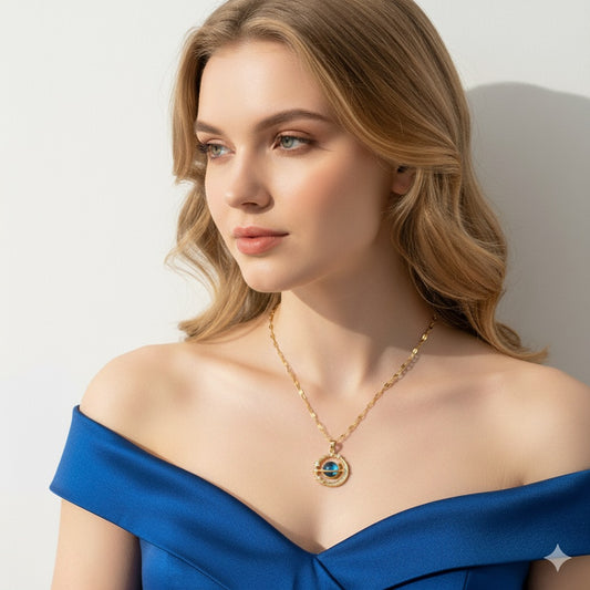 24K Gold Star Planet Necklace