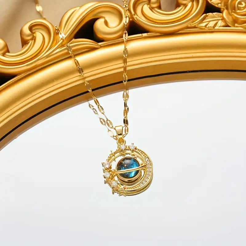 24K Gold Star Planet Necklace