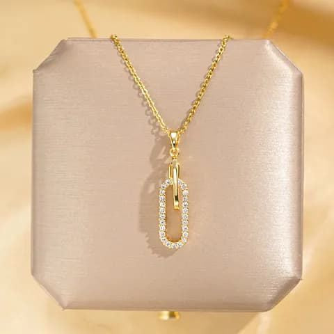 24K Gold Loop Necklace