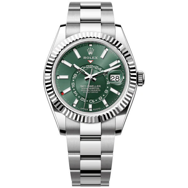 Rolex Sky-Dweller 42mm Green Index Oyster