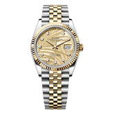 Rolex Datejust 36mm Golden Palm Leaf Motif Diamond