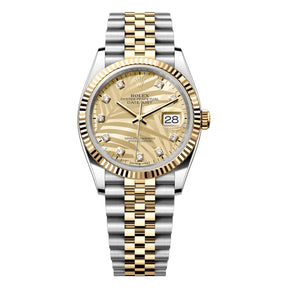 Rolex Datejust 36mm Golden Palm Leaf Motif Diamond