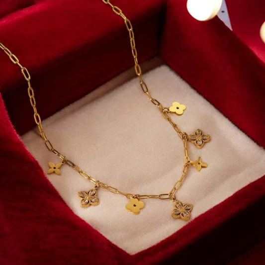 24K Gold LV Necklace