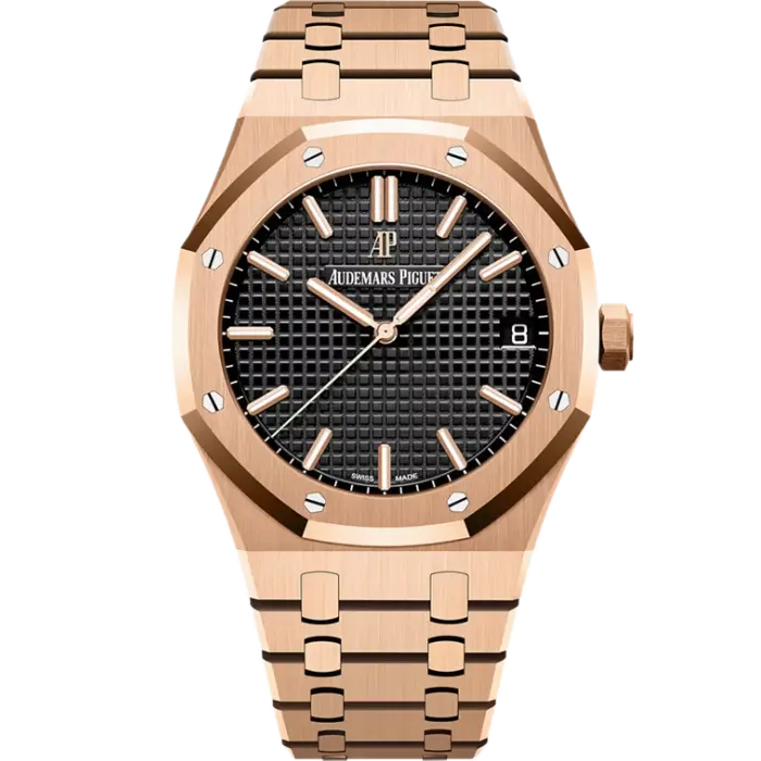 AP Royal Oak Rose Gold with Black Dial