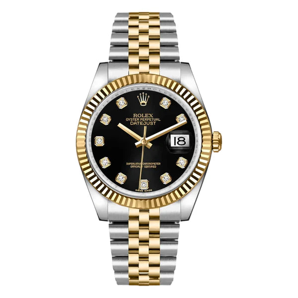 Rolex Datejust 36mm Black Gold Diamond