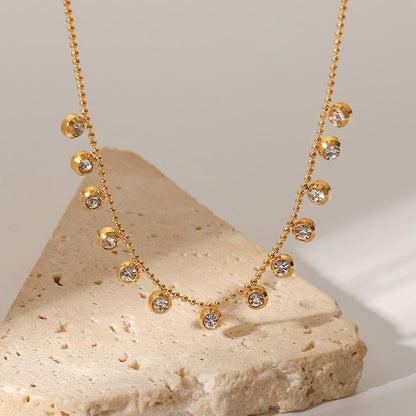 24K Gold Crystal Necklace