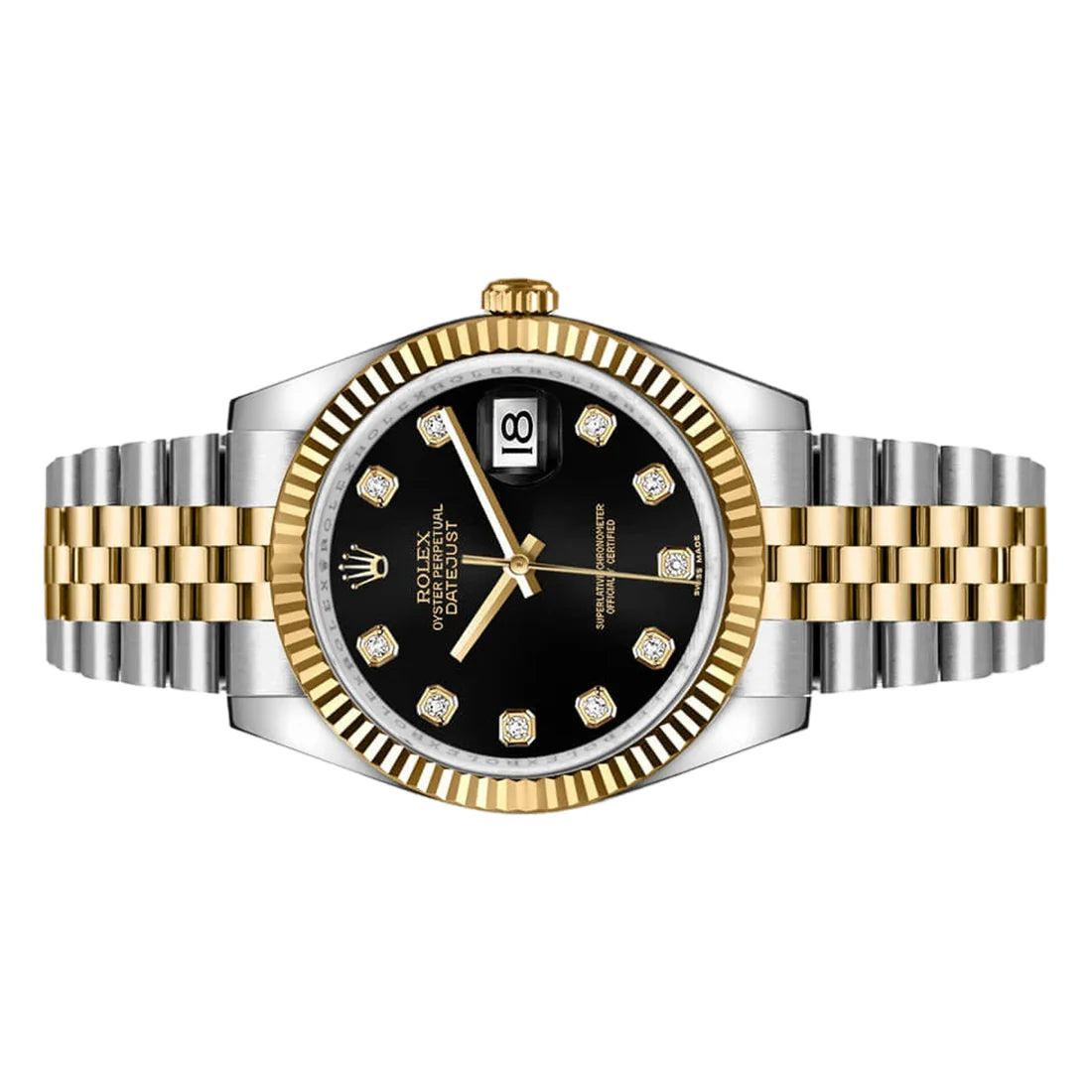 Rolex Datejust 36mm Black Gold Diamond