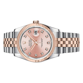 Rolex Datejust 36mm Rose Gold Pink Diamond