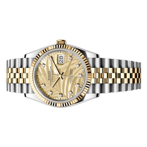 Rolex Datejust 36mm Golden Palm Leaf Motif Diamond