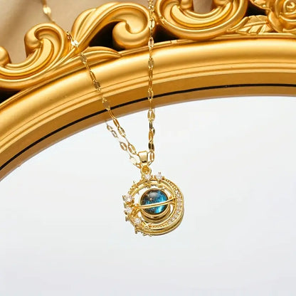 24K Gold Star Planet Necklace