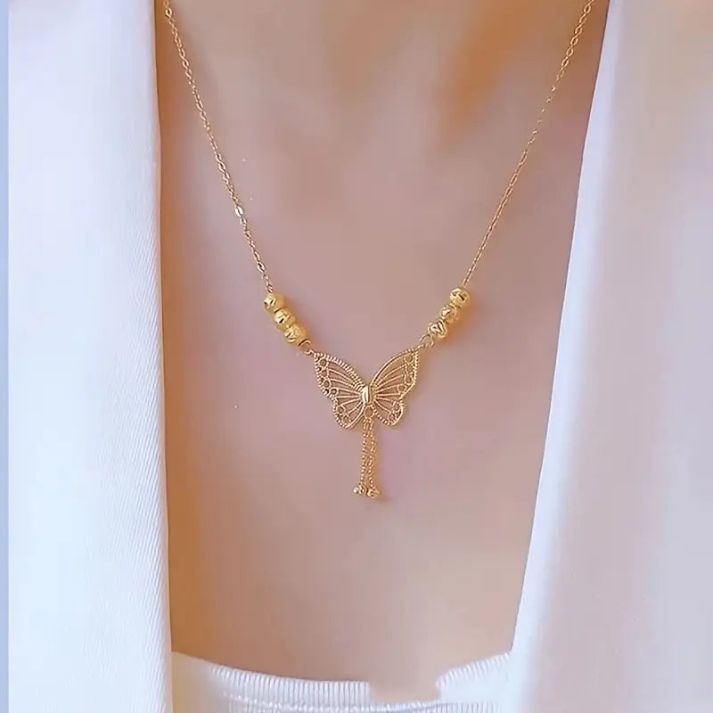 Delicate Wings Gold Plated Necklace