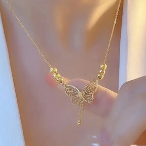 Delicate Wings Gold Plated Necklace