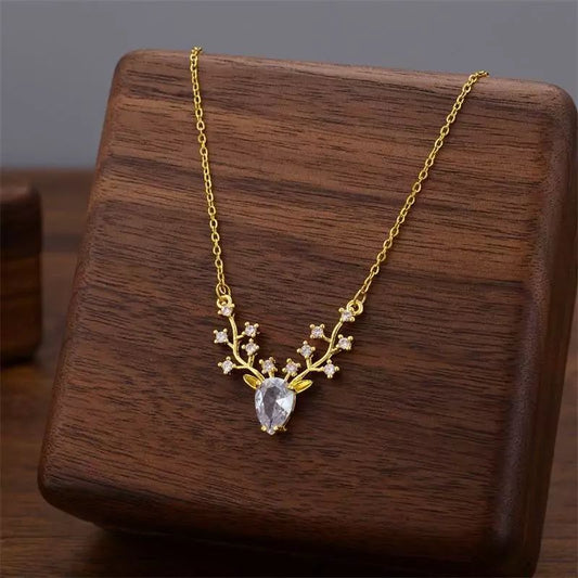 24K Gold Antler Aura Necklace