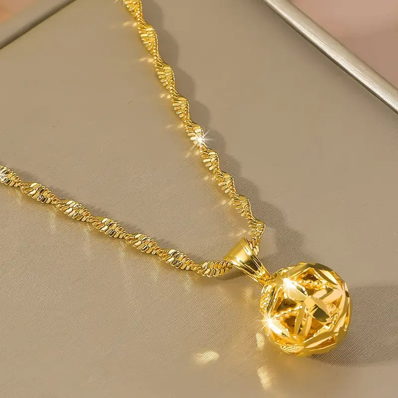 24K Gold Charm Necklace