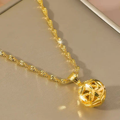 24K Gold Charm Necklace
