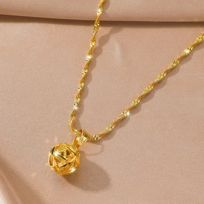 24K Gold Charm Necklace