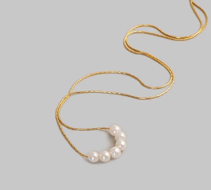 24K Gold Pearl Necklace