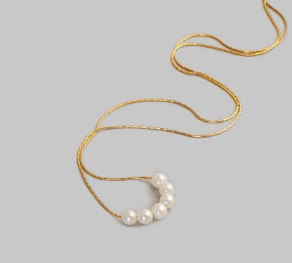 24K Gold Pearl Necklace