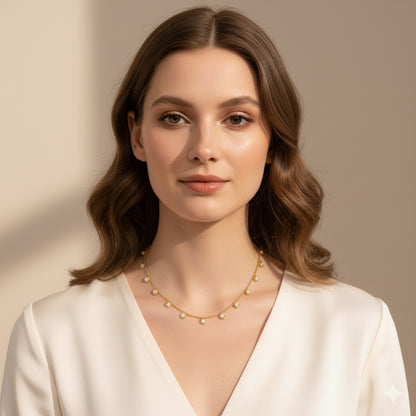 24K Gold Crystal Necklace