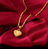 Brass Plated Gold Heart Necklace