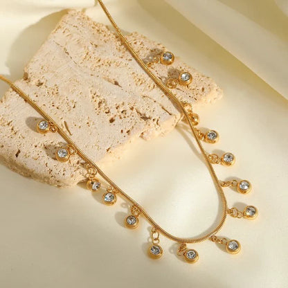 24K Gold Crystal Necklace