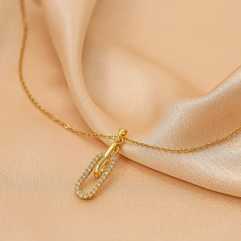 24K Gold Loop Necklace