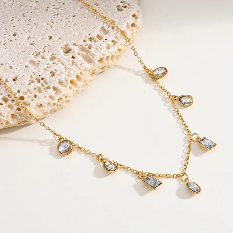 24K Gold Prism Necklace