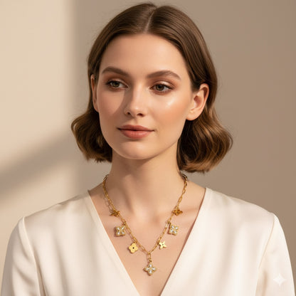 24K Gold LV Necklace