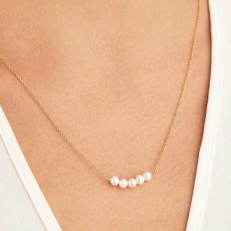24K Gold Pearl Necklace